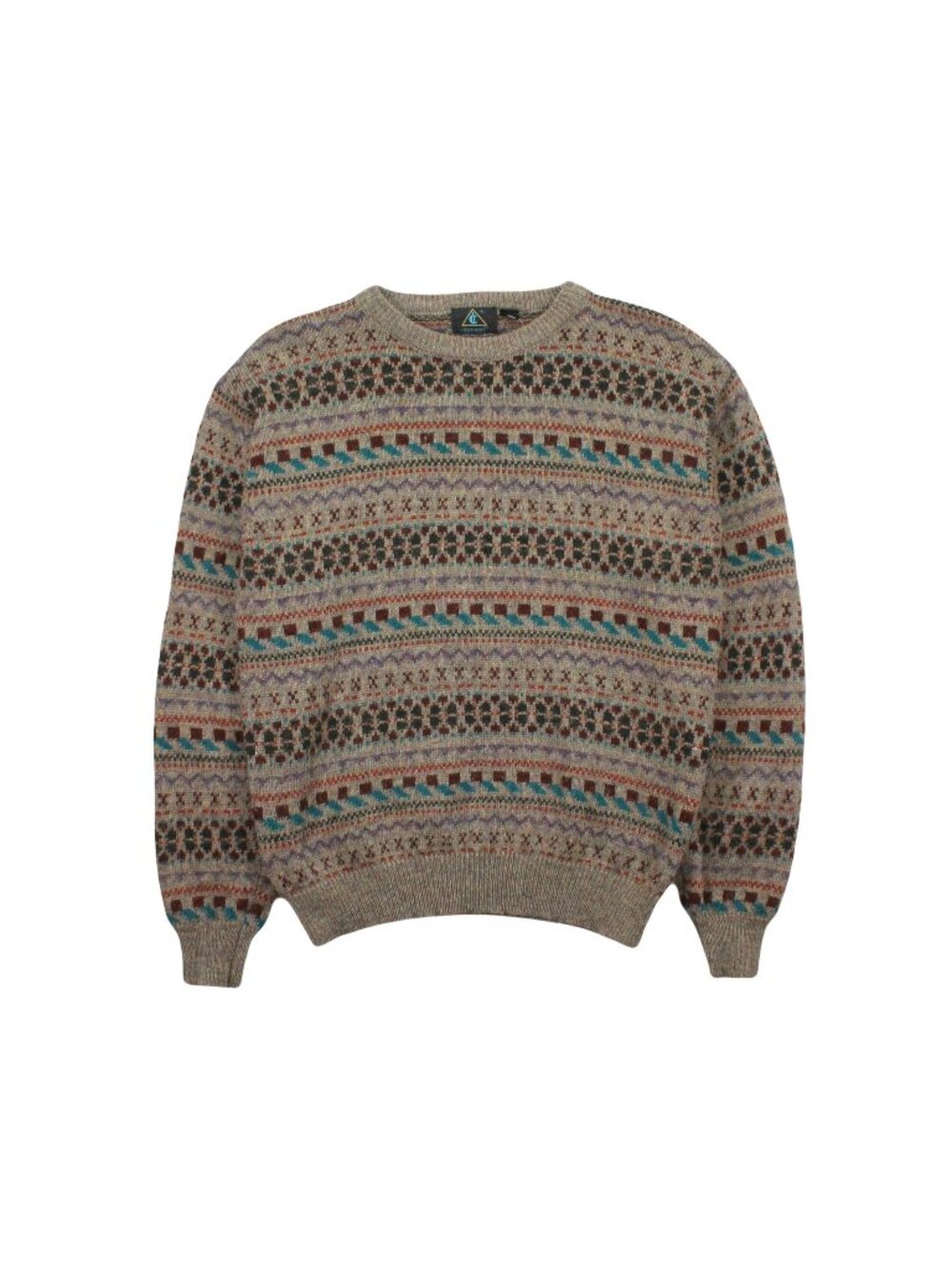 Vintage Chauvin Pattern Knit Sweater L